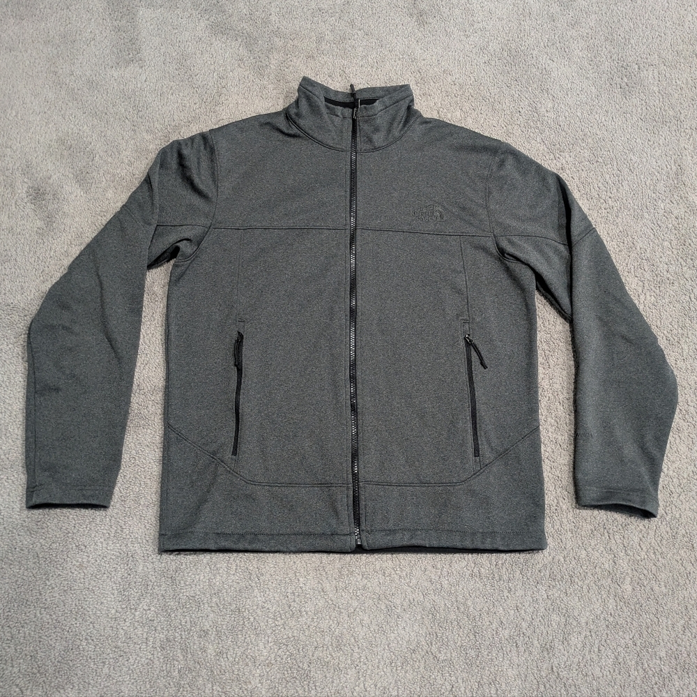 The North Face Windwall Jacket Mens Sz  Medium Gray Full Zip Softshell Outdoors